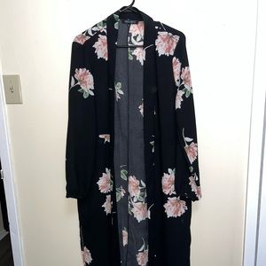 Black floral Dynamite Dress/Cardigan